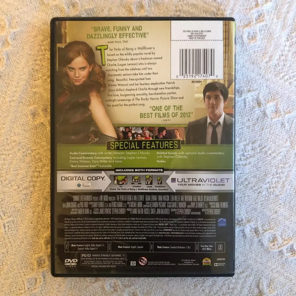 Perks of Being a Wallflower Movie Dvd 2012 Romance Comedy Drama Emma Watson - Picture 2 of 2